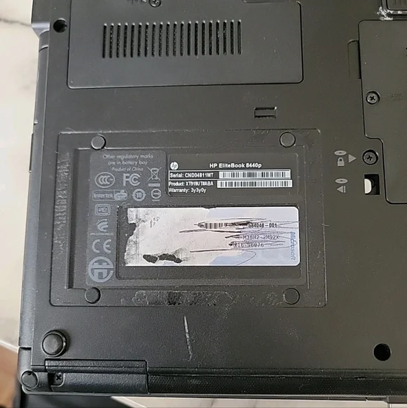 HP EliteBook 8440p Powers On Memory And Hard Drive Wiped